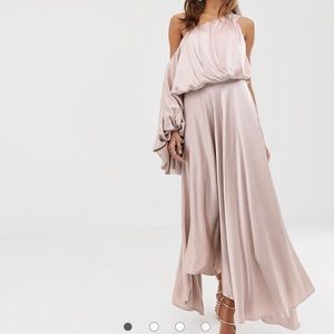 NWT ASOS Edition Blouson Silk One Shoulder Dress